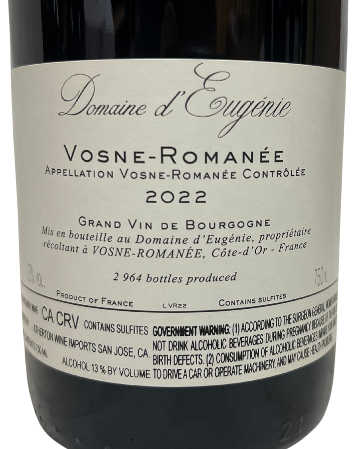 2022 D'Eugenie Vosne Romanee