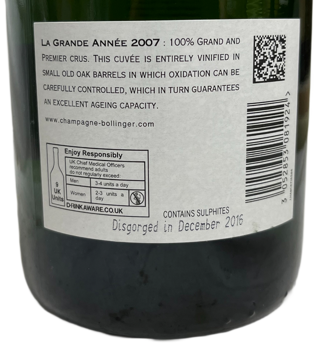 2007 Bollinger Champagne Grande Annee