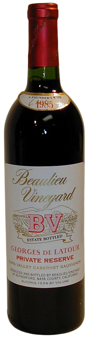 1985 BV Beaulieu Vineyard Private Reserve Georges de Latour Cabernet