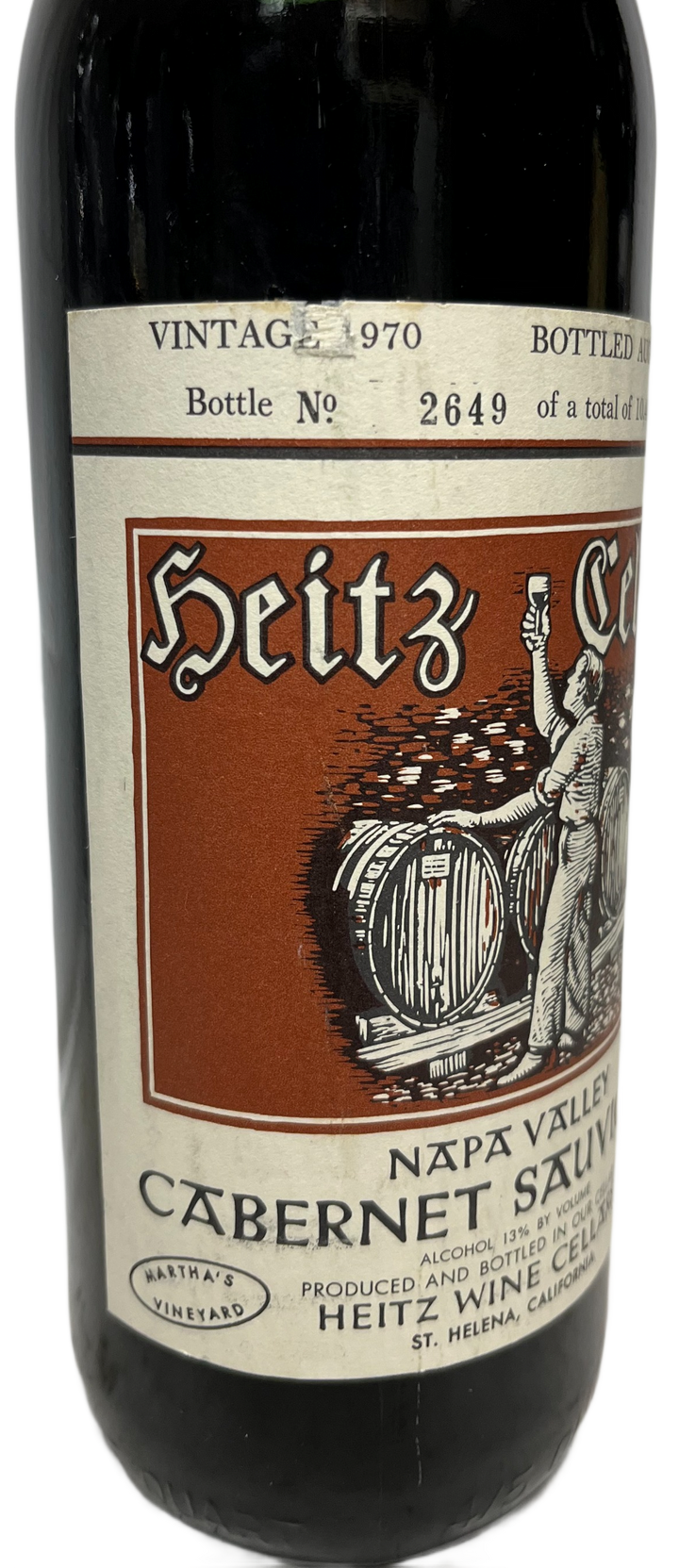 1970 Heitz Cellar Napa Valley Martha's Vineyard Cabernet Sauvignon