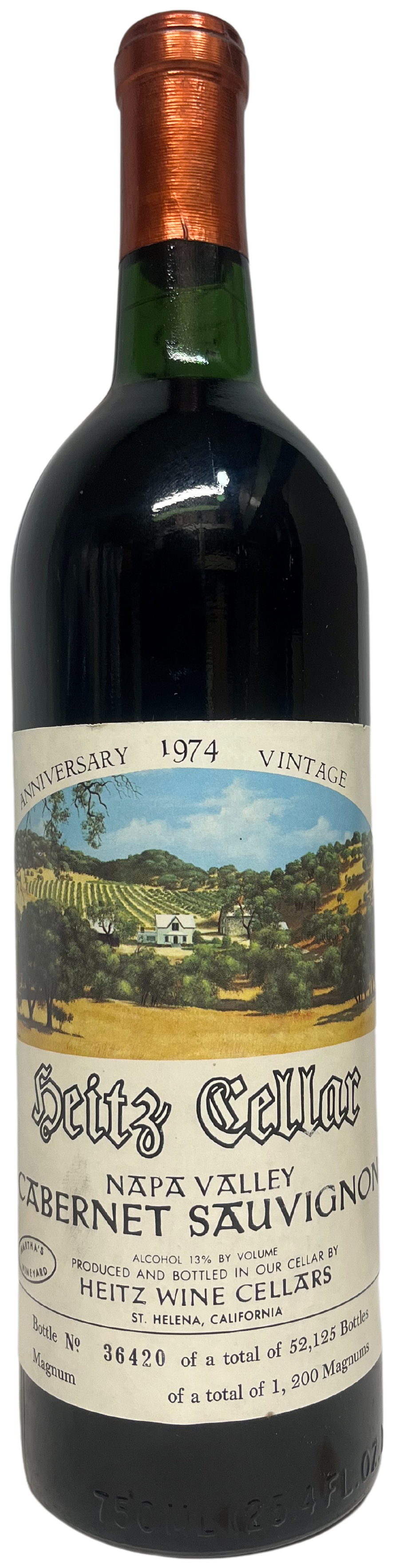 1974 Heitz Cellar Napa Valley Martha's Vineyard Cabernet Sauvignon