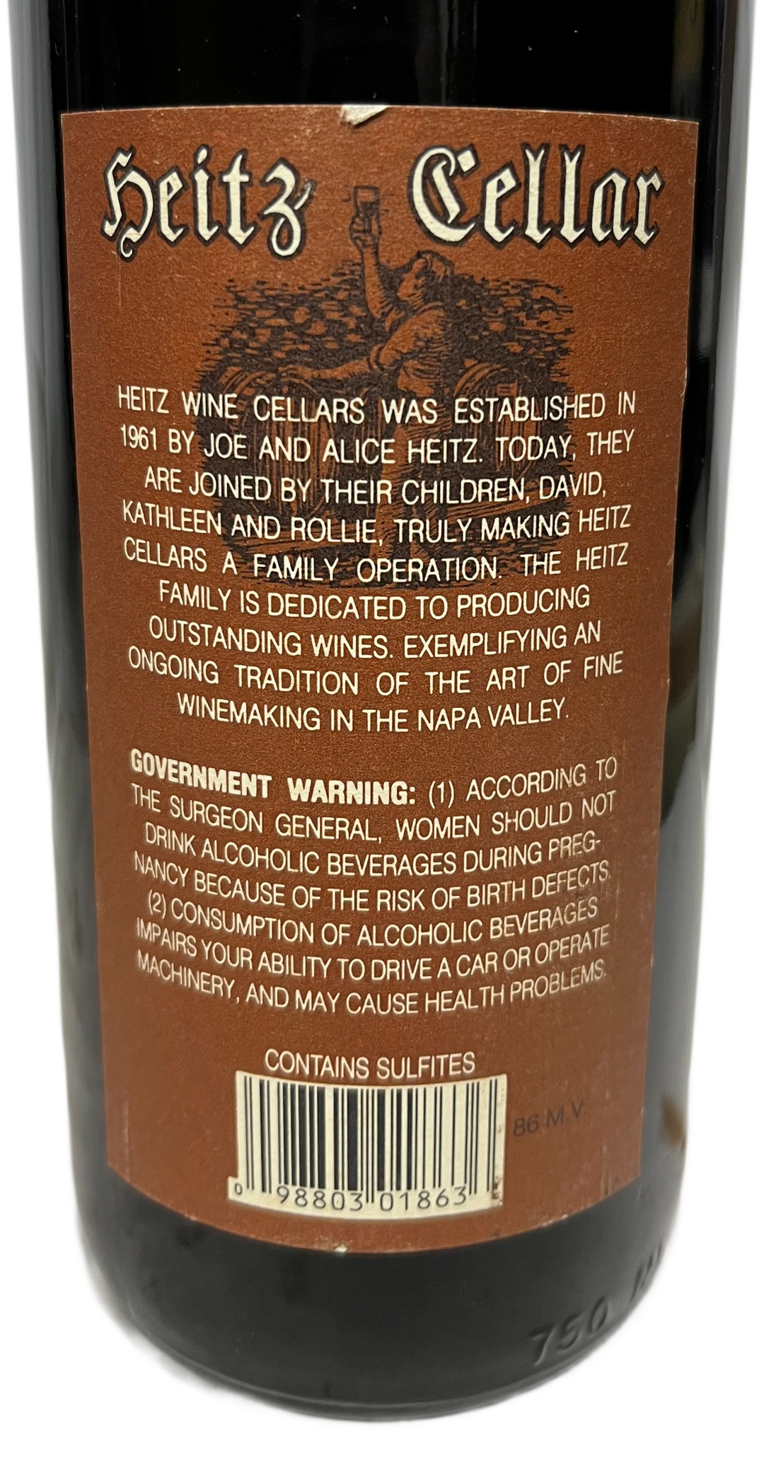 1986 Heitz Cellar Napa Valley Martha's Vineyard Cabernet Sauvignon