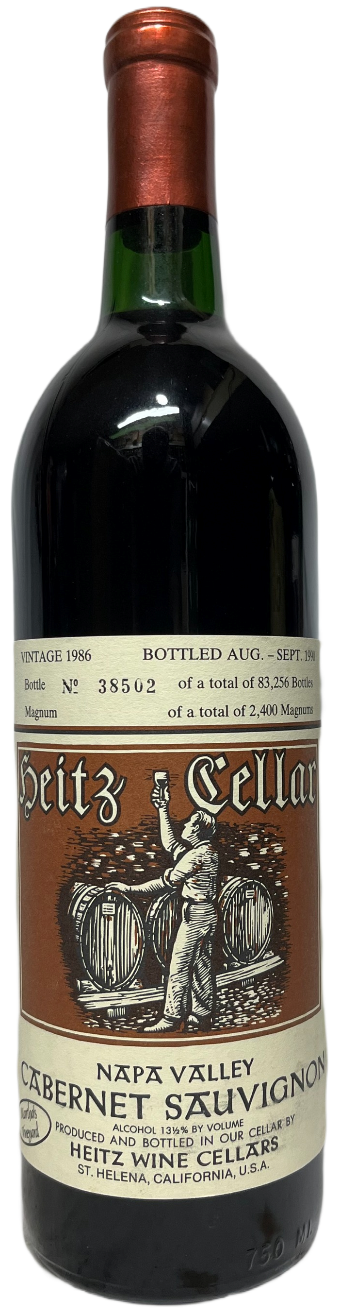 1986 Heitz Cellar Napa Valley Martha's Vineyard Cabernet Sauvignon