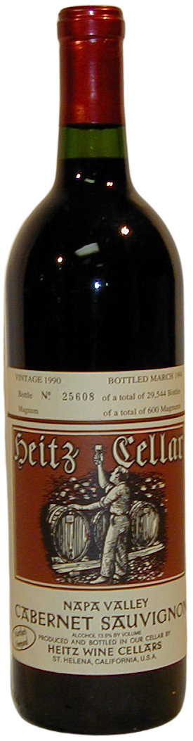 1990 Heitz Cellar Napa Valley Martha's Vineyard Cabernet Sauvignon