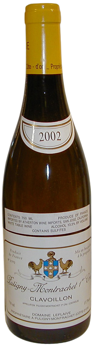 2002 Domaine Leflaive Puligny Montrachet les Clavoillon