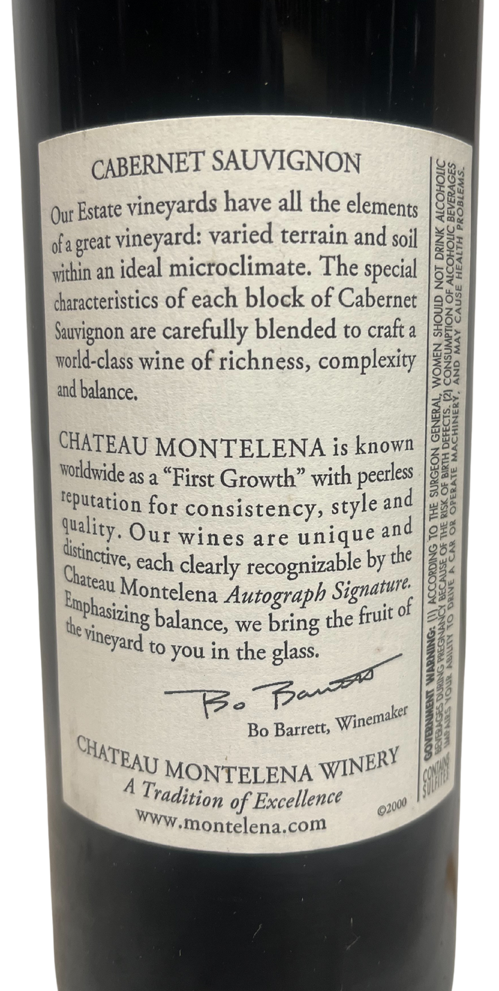 2000 Chateau Montelena Napa Valley Estate Cabernet