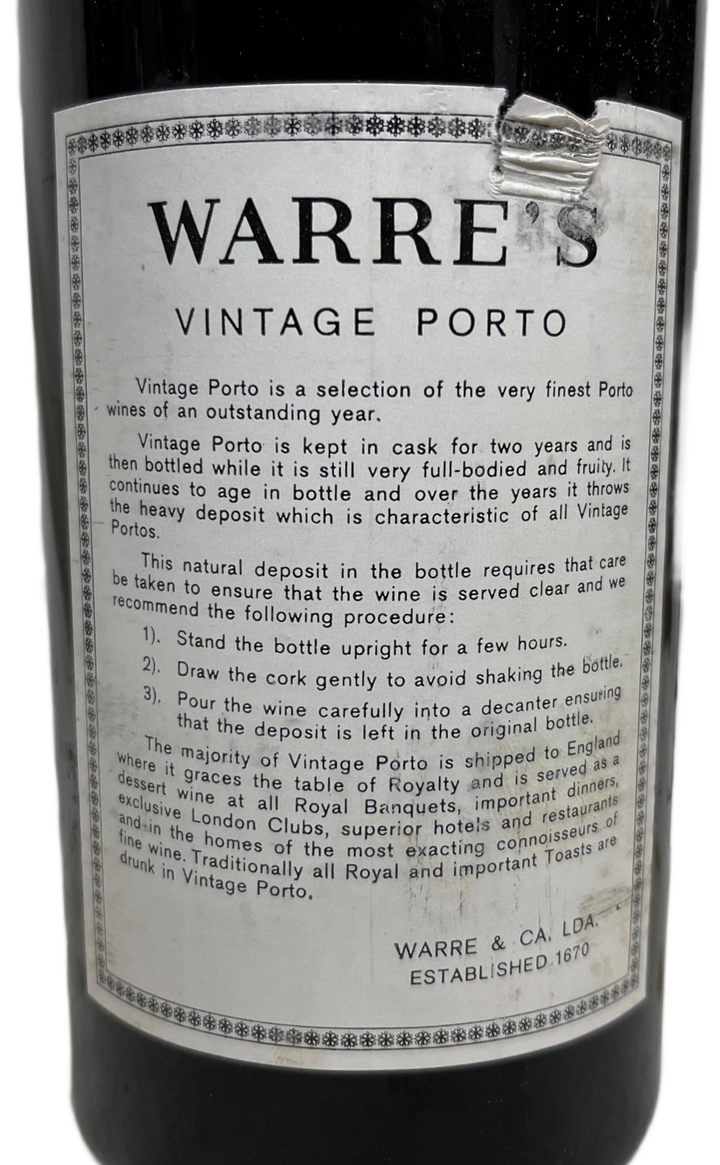 1963 Warre Vintage Port