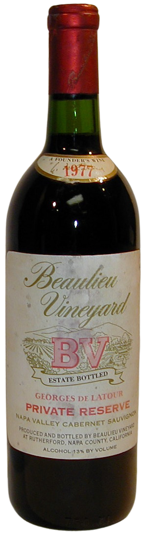 1977 BV Beaulieu Vineyard Private Reserve Georges de Latour Cabernet