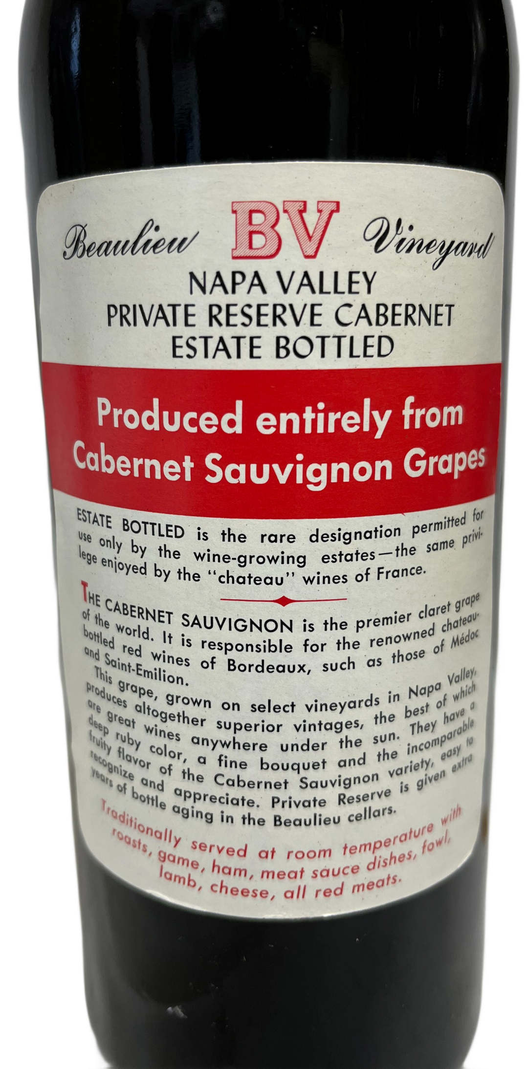 1976 BV Beaulieu Vineyard Private Reserve Georges de Latour Cabernet