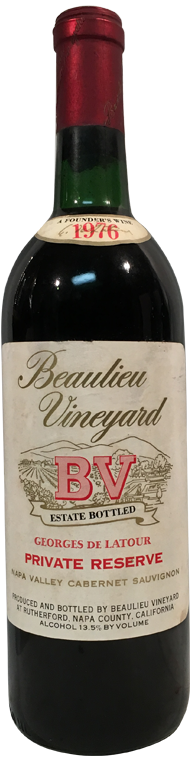 1976 BV Beaulieu Vineyard Private Reserve Georges de Latour Cabernet