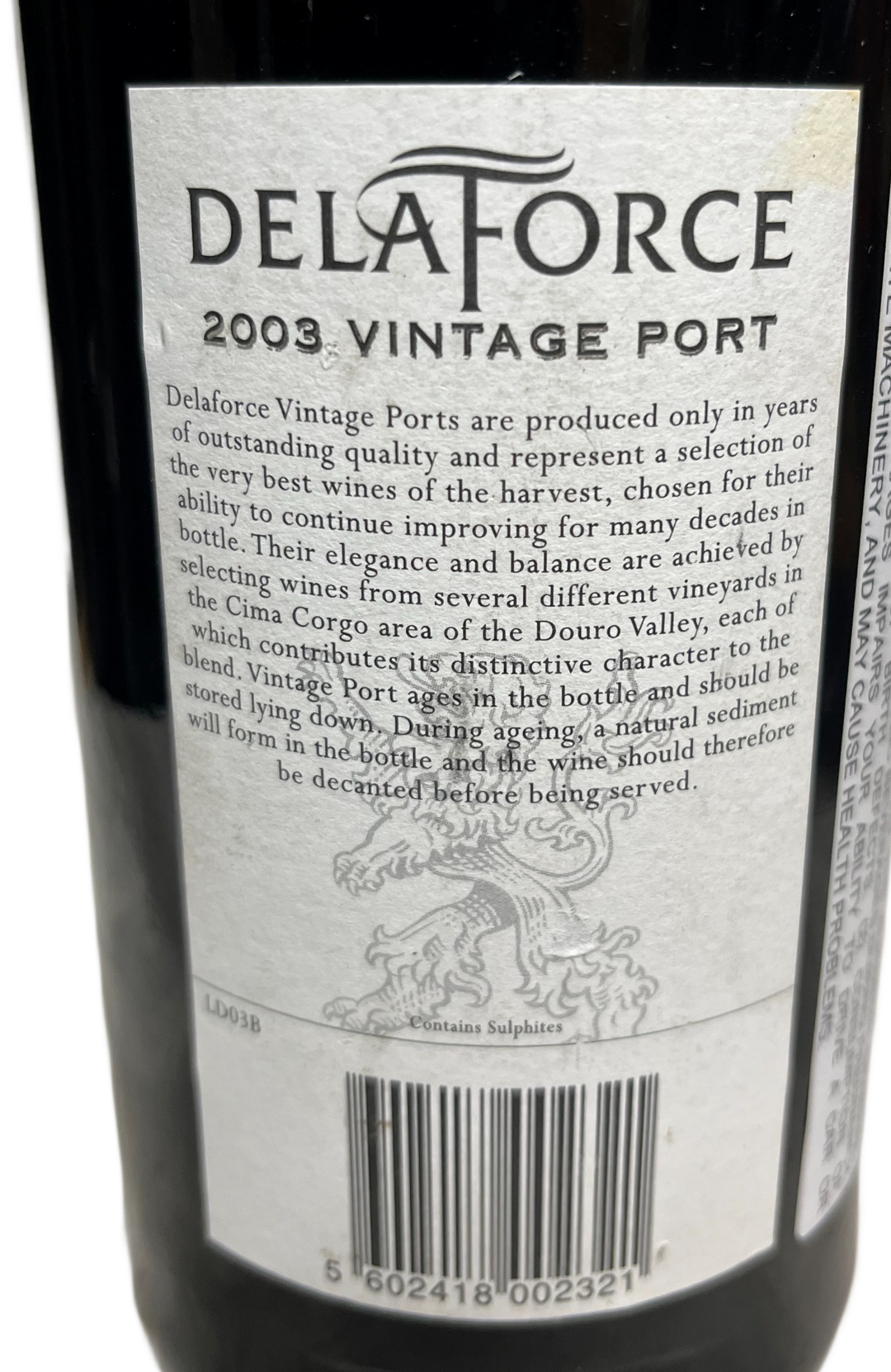 2003 Delaforce Vintage Port