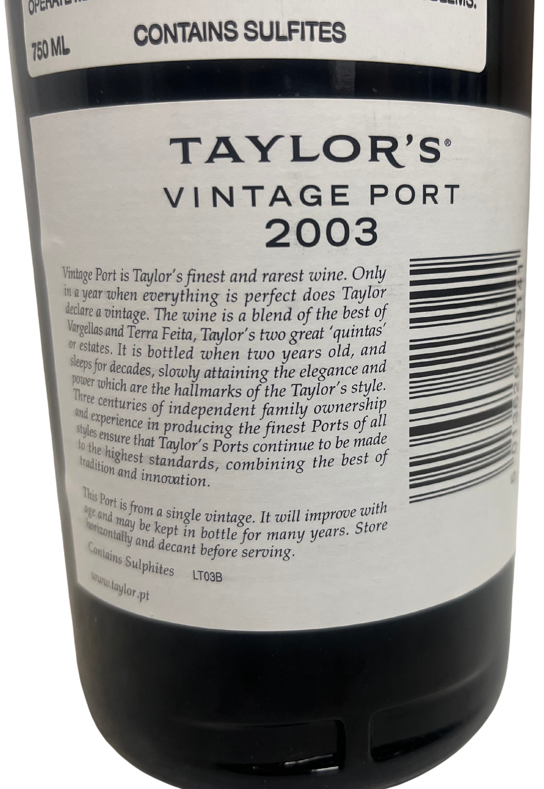 2003 Taylor Fladgate Vintage Port