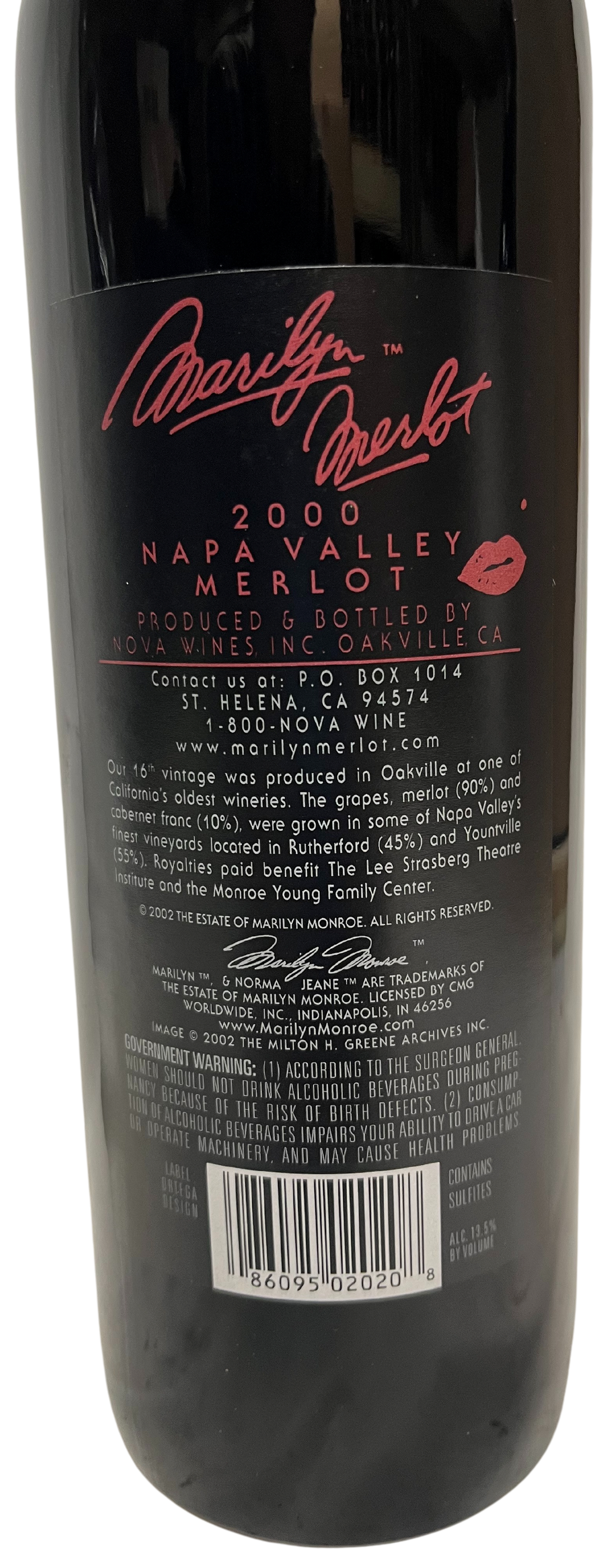 2000 Marilyn Merlot Napa Valley Merlot