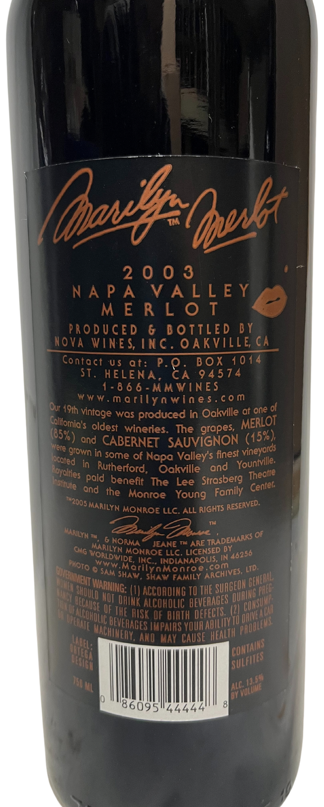 2003 Marilyn Merlot Napa Valley Merlot