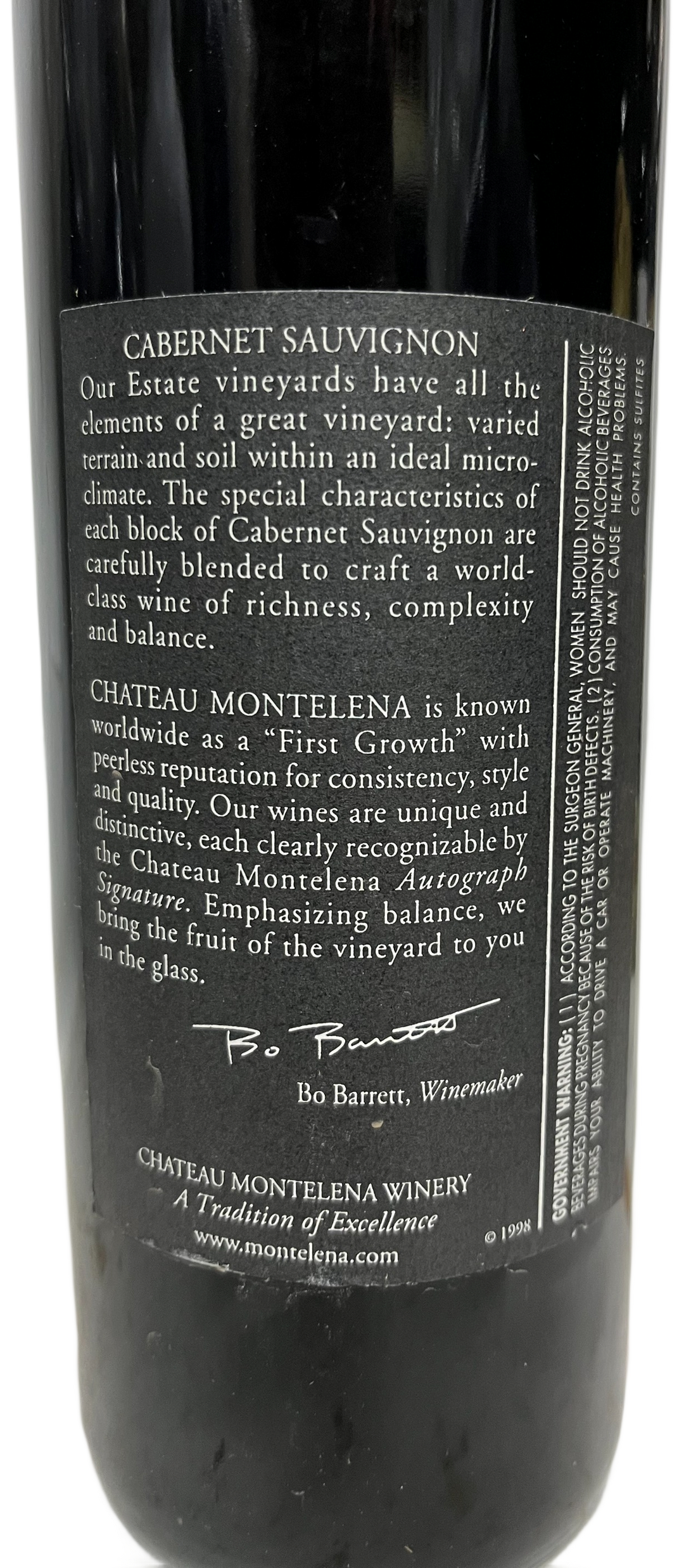 1996 Chateau Montelena Napa Valley Estate Cabernet