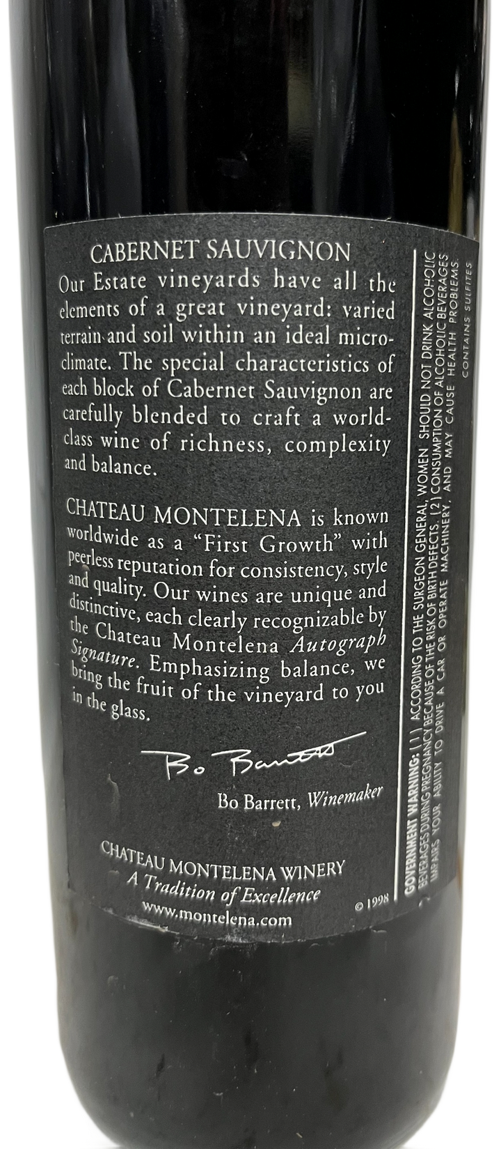 1996 Chateau Montelena Napa Valley Estate Cabernet