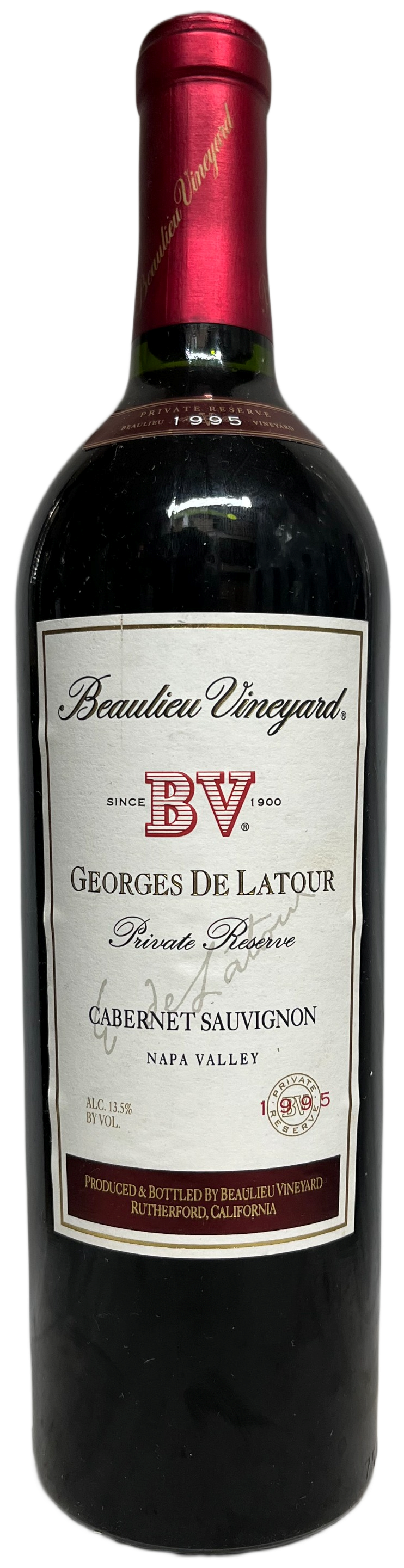 1995 BV Beaulieu Vineyard Private Reserve Georges de Latour Cabernet
