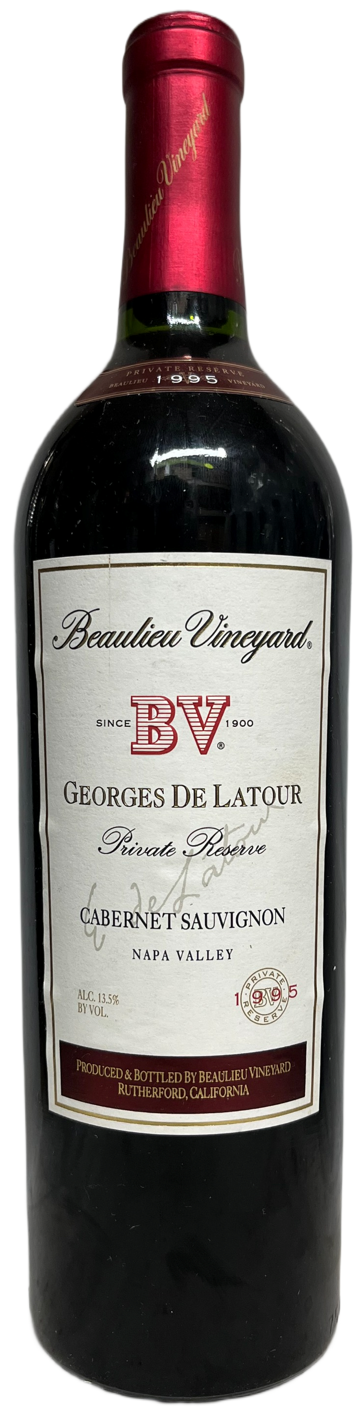 1995 BV Beaulieu Vineyard Private Reserve Georges de Latour Cabernet