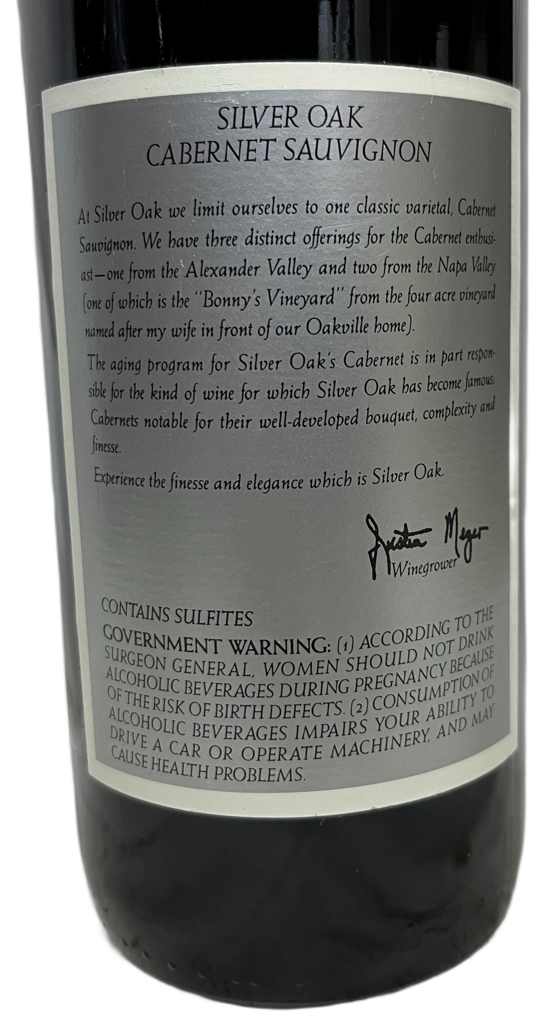 1988 Silver Oak Alexander Valley Cabernet