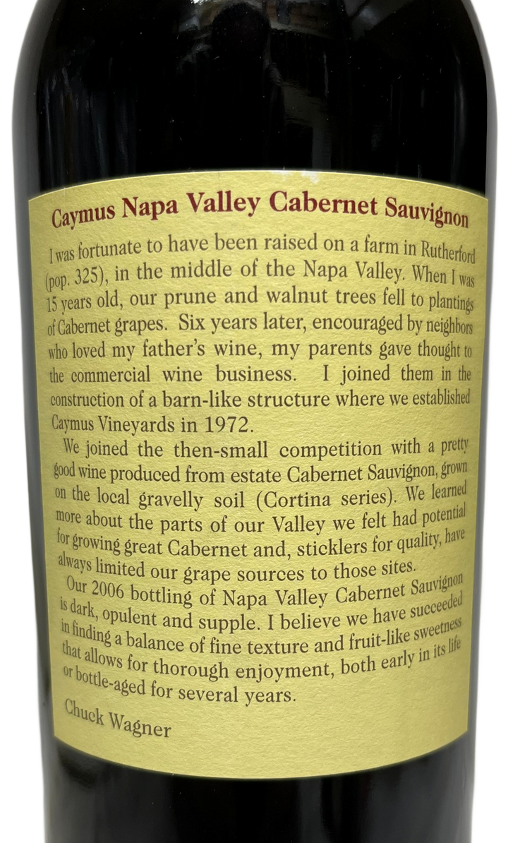 2006 Caymus Napa Valley Cabernet Sauvignon