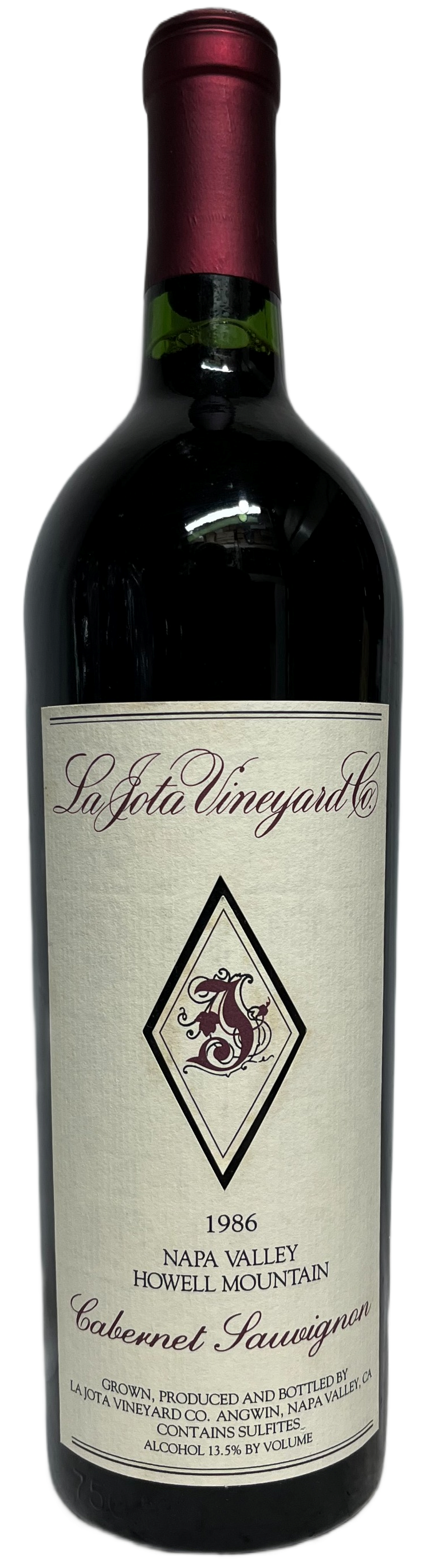 1986 La Jota Howell Mountain Cabernet