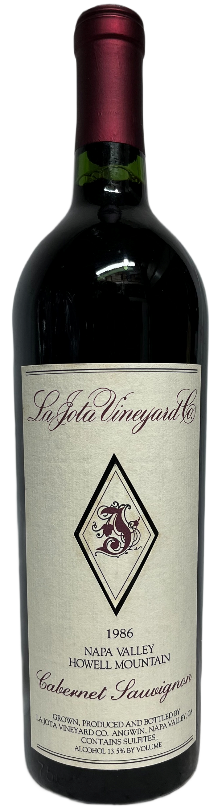 1986 La Jota Howell Mountain Cabernet