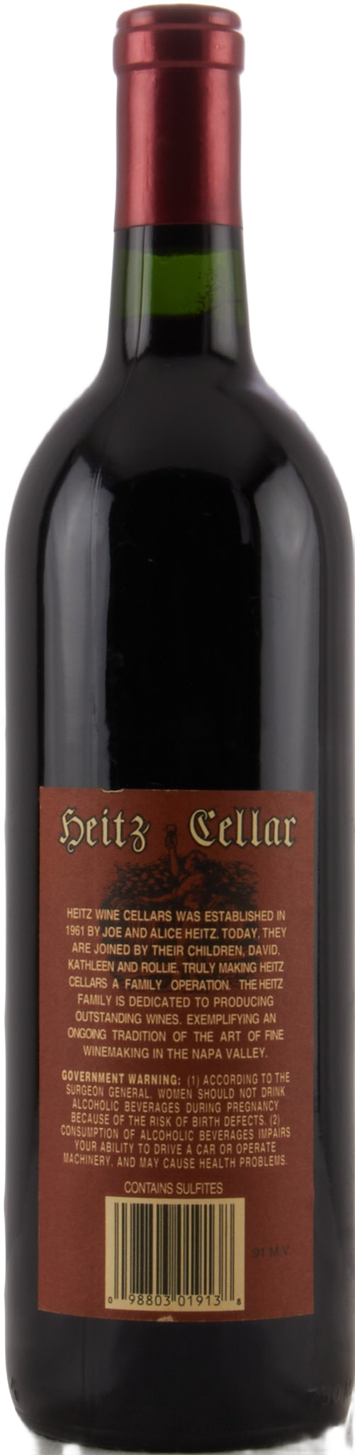 1991 Heitz Cellar Napa Valley Martha's Vineyard Cabernet Sauvignon