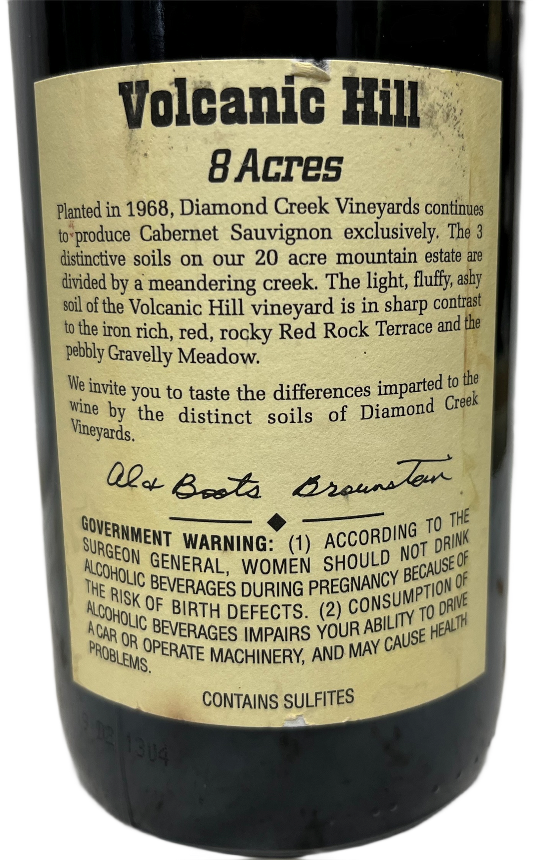 2004 Diamond Creek Napa Volcanic Hill Cabernet Sauvignon