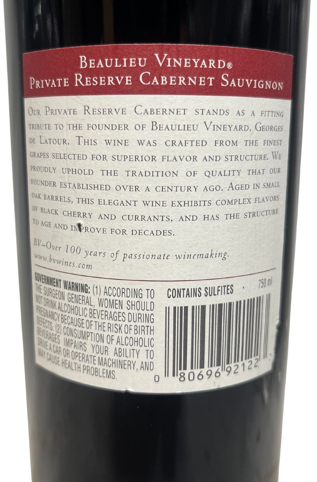 2005 BV Beaulieu Vineyard Private Reserve Georges de Latour Cabernet