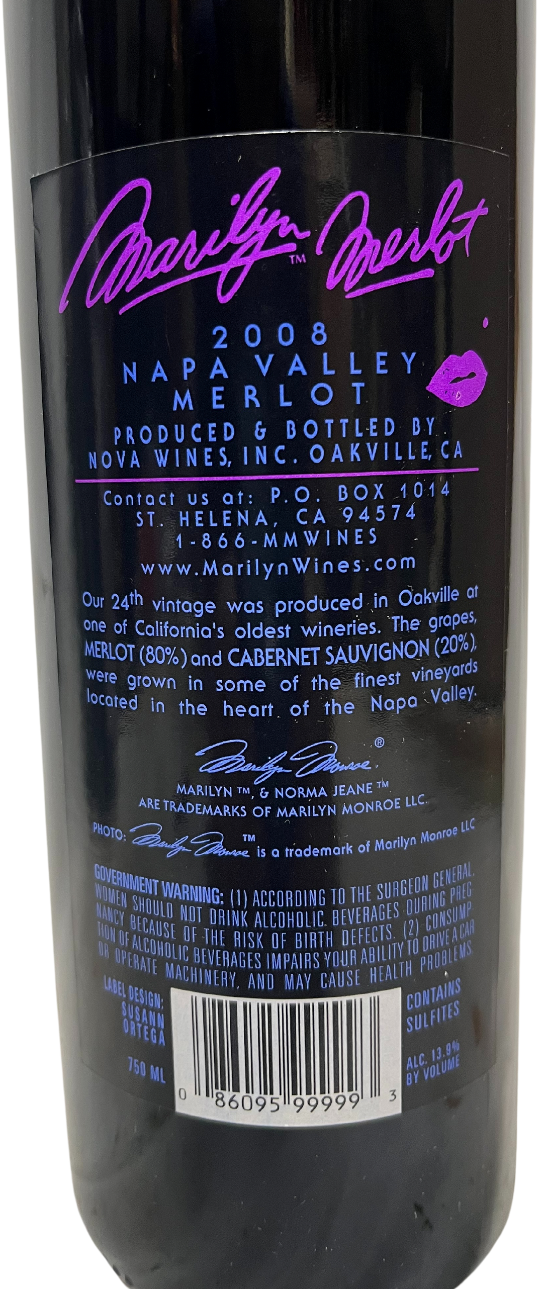 2008 Marilyn Merlot Napa Valley Merlot