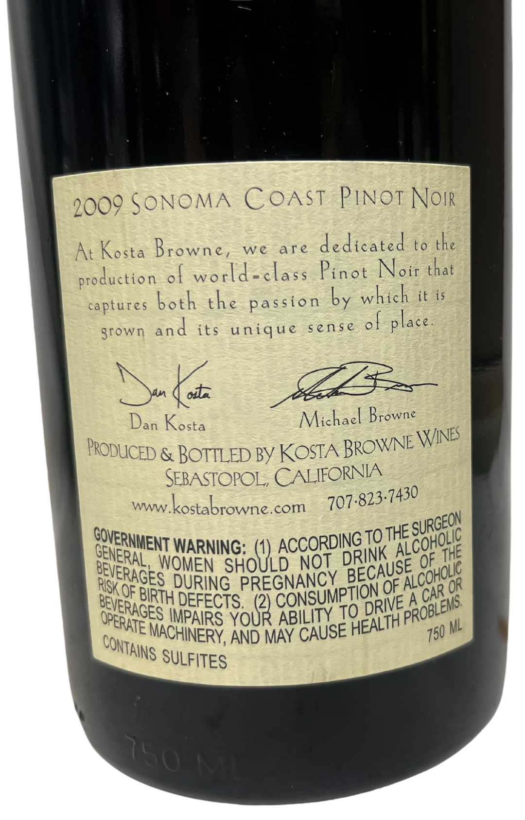 2009 Kosta Browne Sonoma Coast Pinot Noir