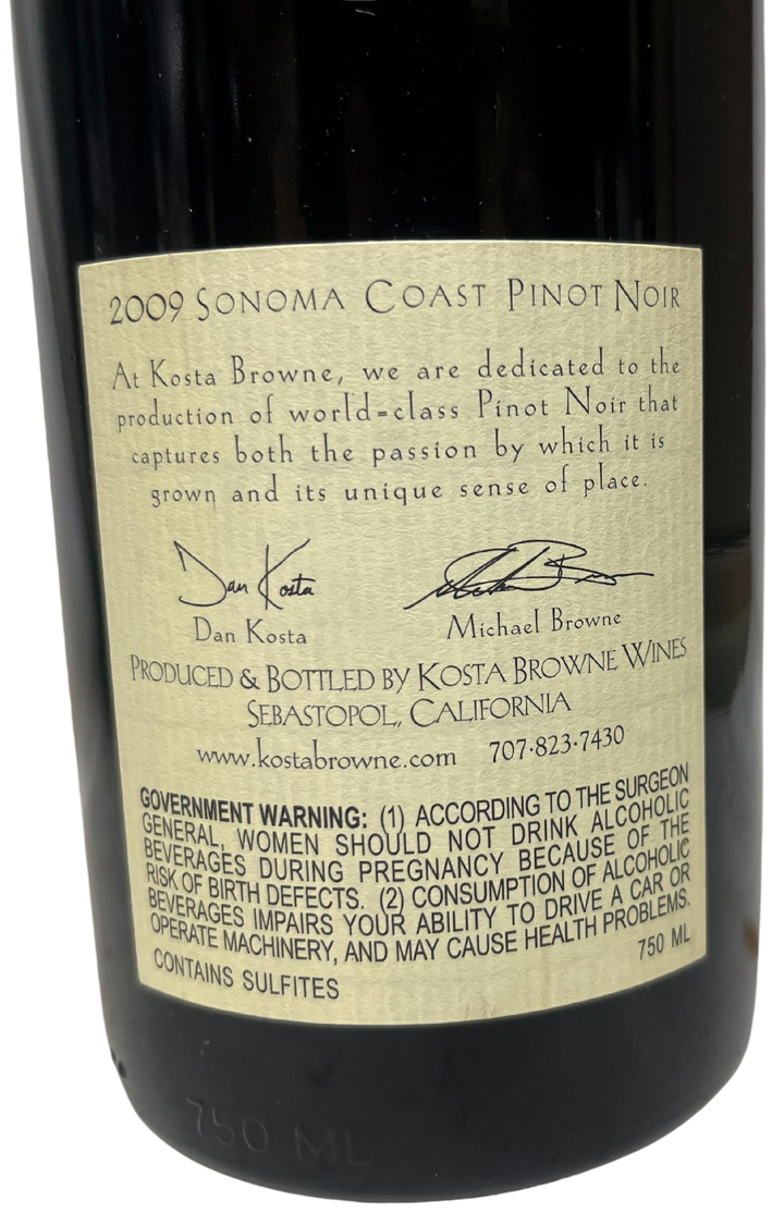 2009 Kosta Browne Sonoma Coast Pinot Noir