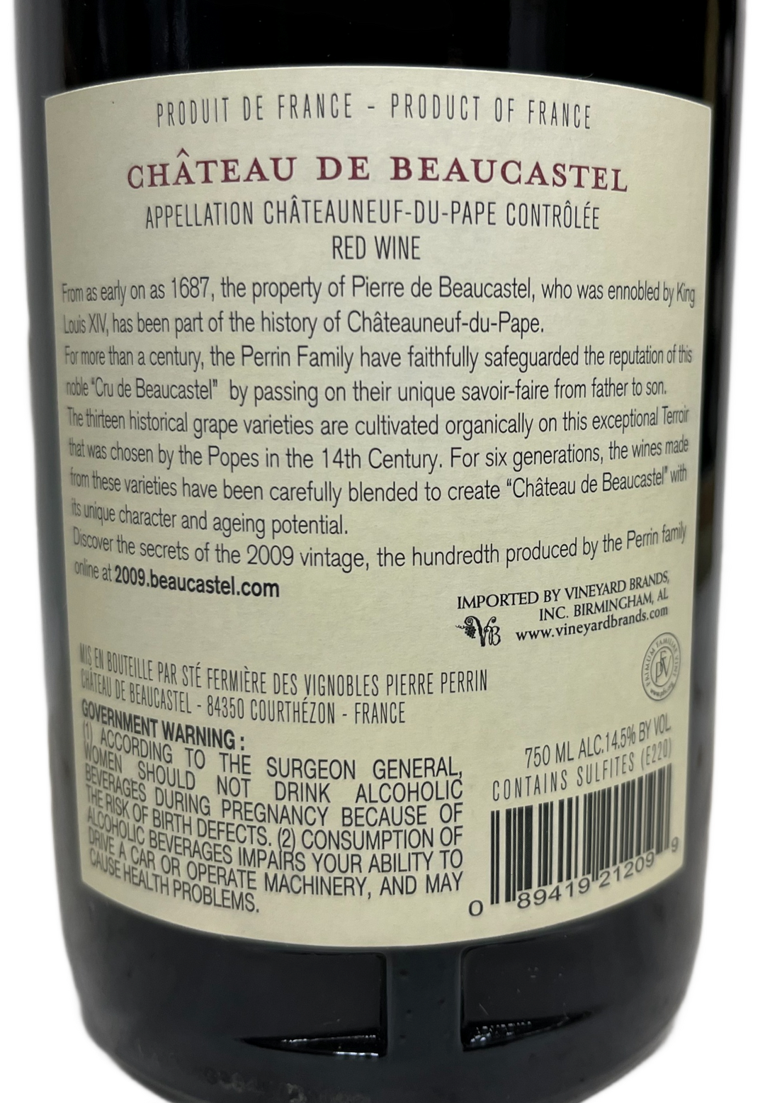 2009 Beaucastel Chateauneuf du Pape
