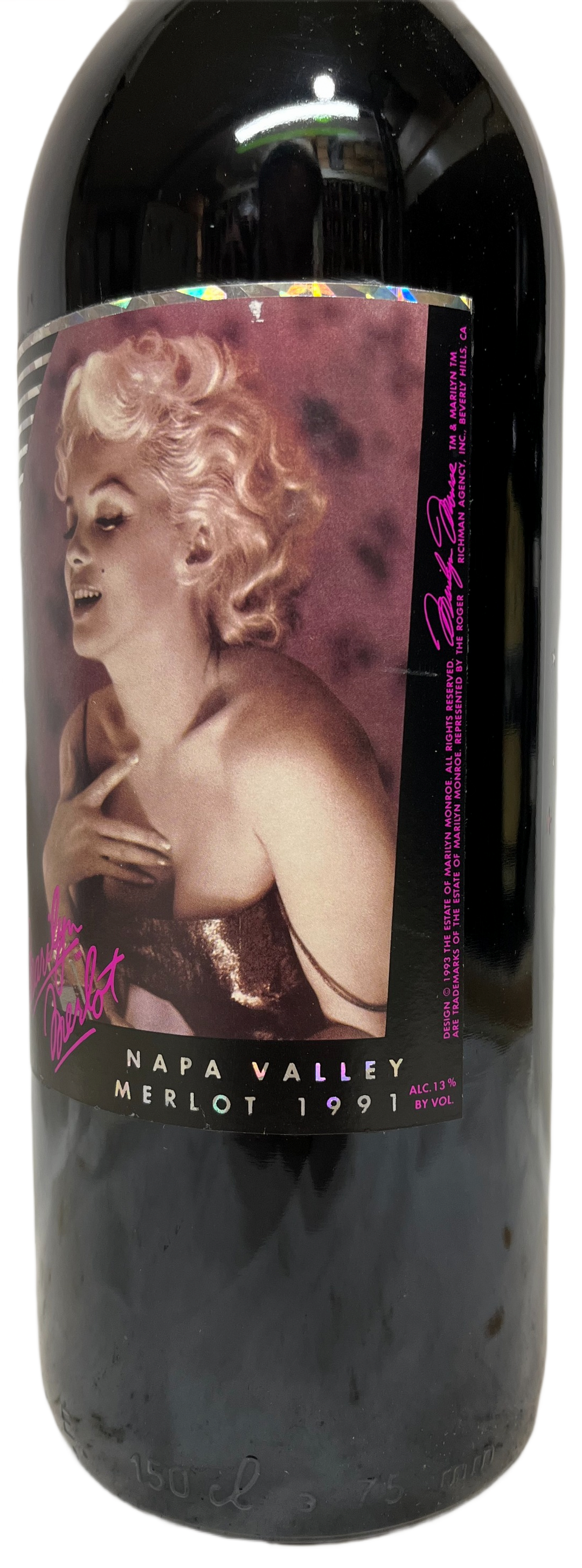 1991 Marilyn Merlot Napa Valley Merlot Etched