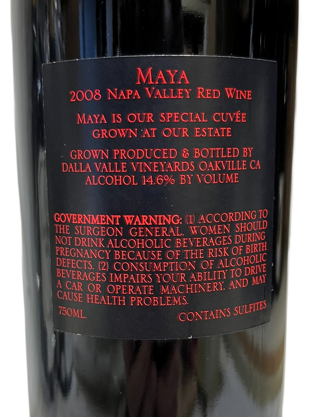 2008 Dalla Valle Napa Valley Maya Proprietary Red