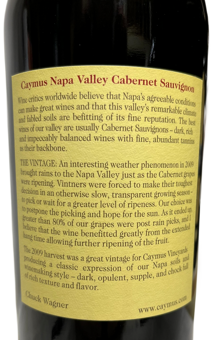 2009 Caymus Napa Valley Cabernet Sauvignon