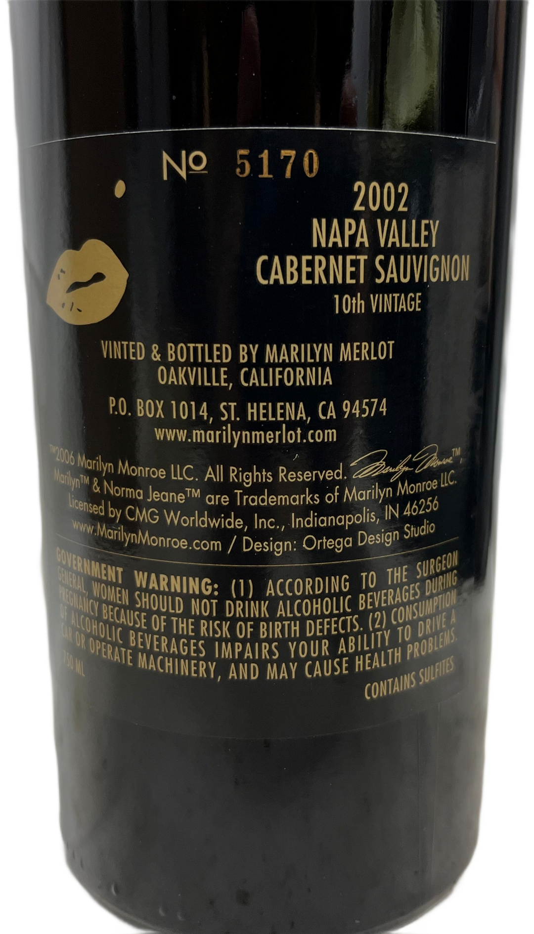 2002 Marilyn Cabernet Napa Valley Cabernet