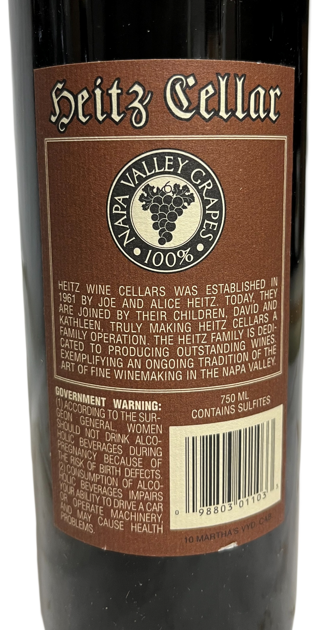2010 Heitz Cellar Napa Valley Martha's Vineyard Cabernet Sauvignon