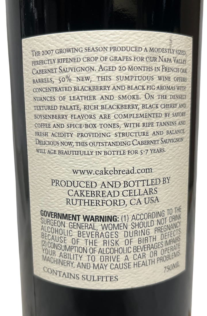 2007 Cakebread Napa Valley Cabernet Sauvignon