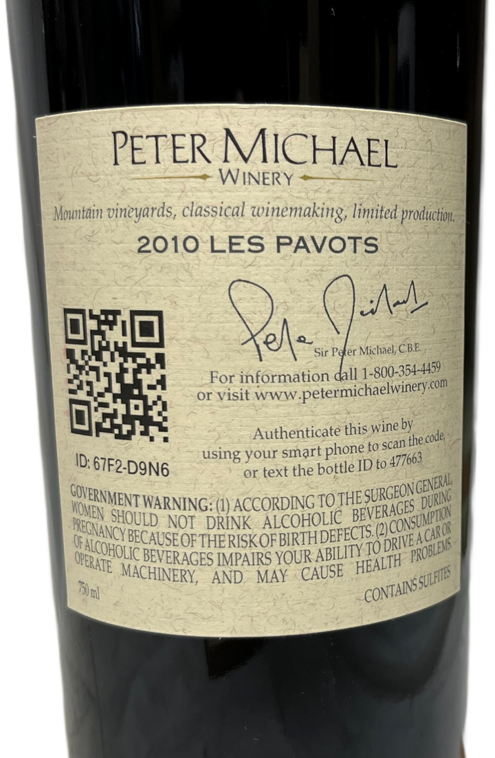 2010 Peter Michael Les Pavots Proprietary Blend