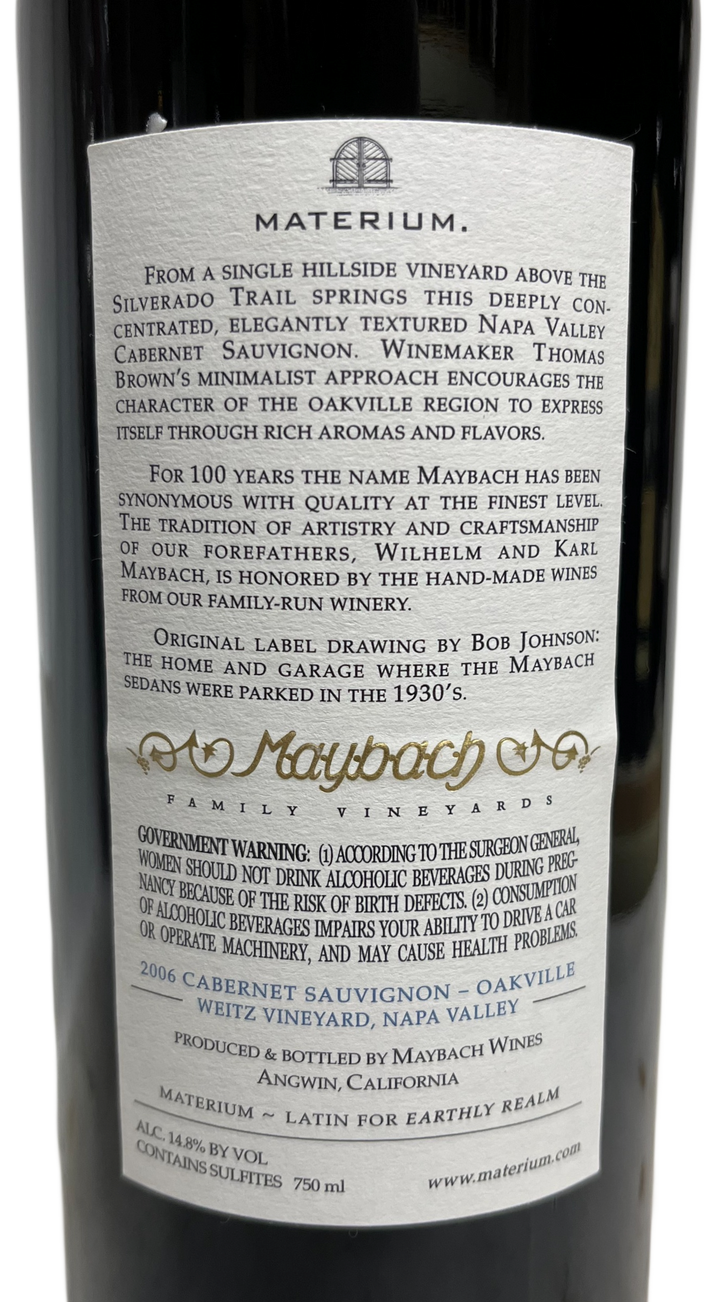 2006 Maybach Materium Napa Valley Cabernet Sauvignon