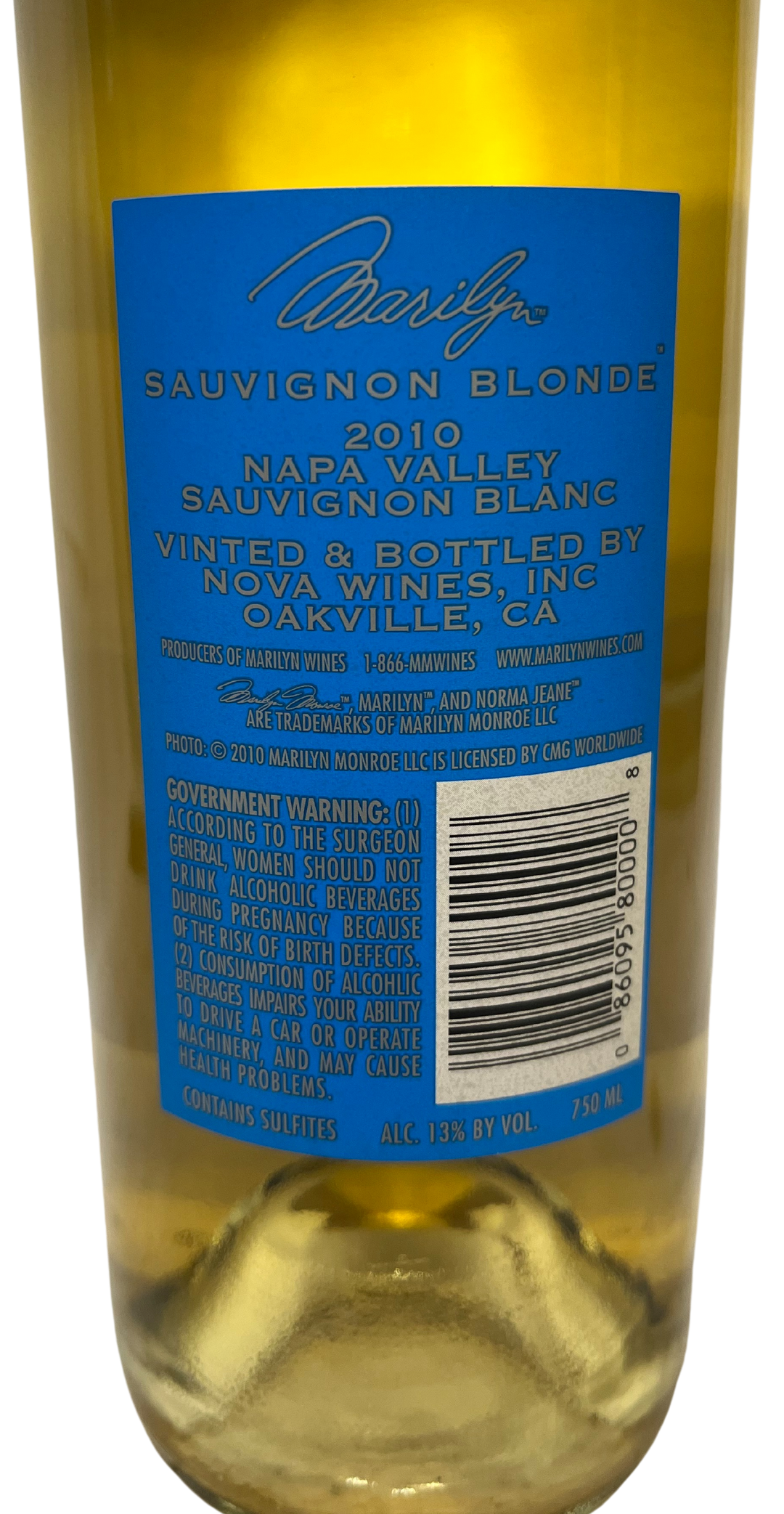 2010 Marilyn Sauvignon Blonde Napa Valley White