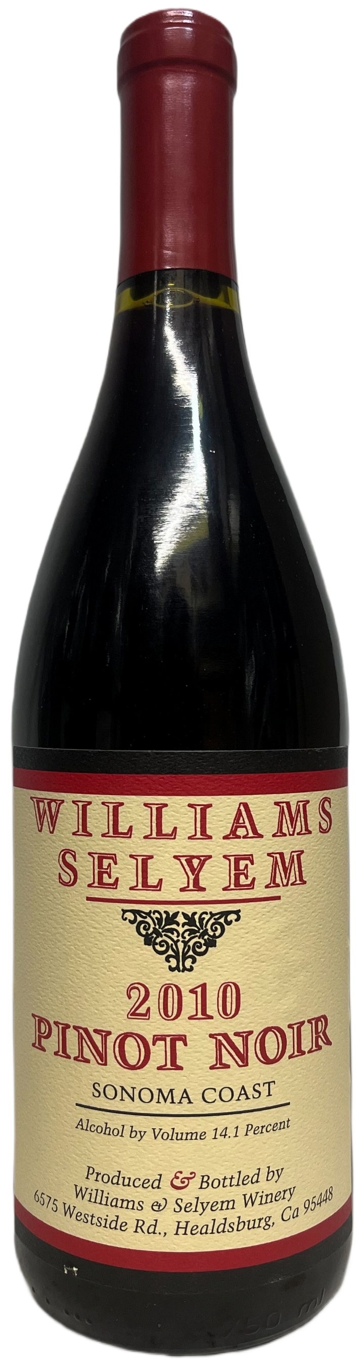 2010 Williams Selyem Sonoma Coast Pinot Noir