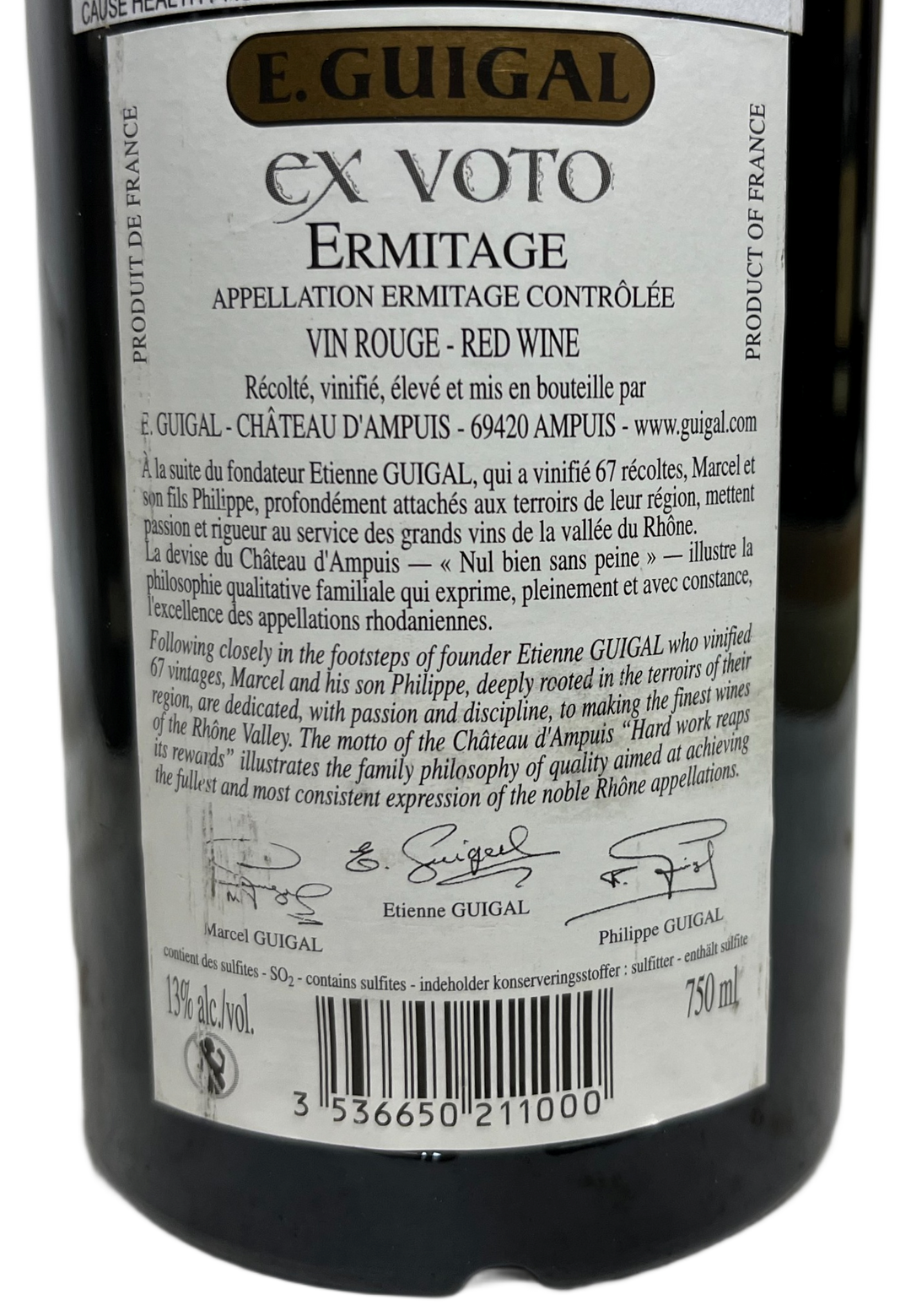 2007 Guigal Hermitage Ex Voto