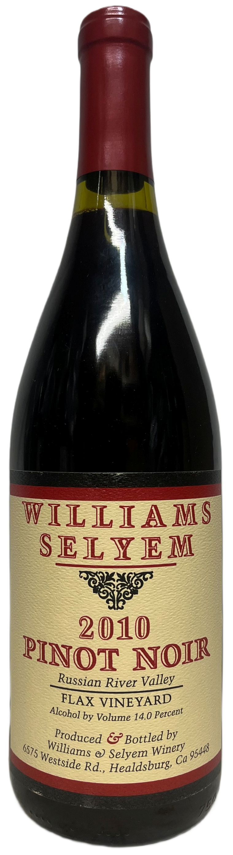 2010 Williams Selyem Flax Vineyard Pinot Noir