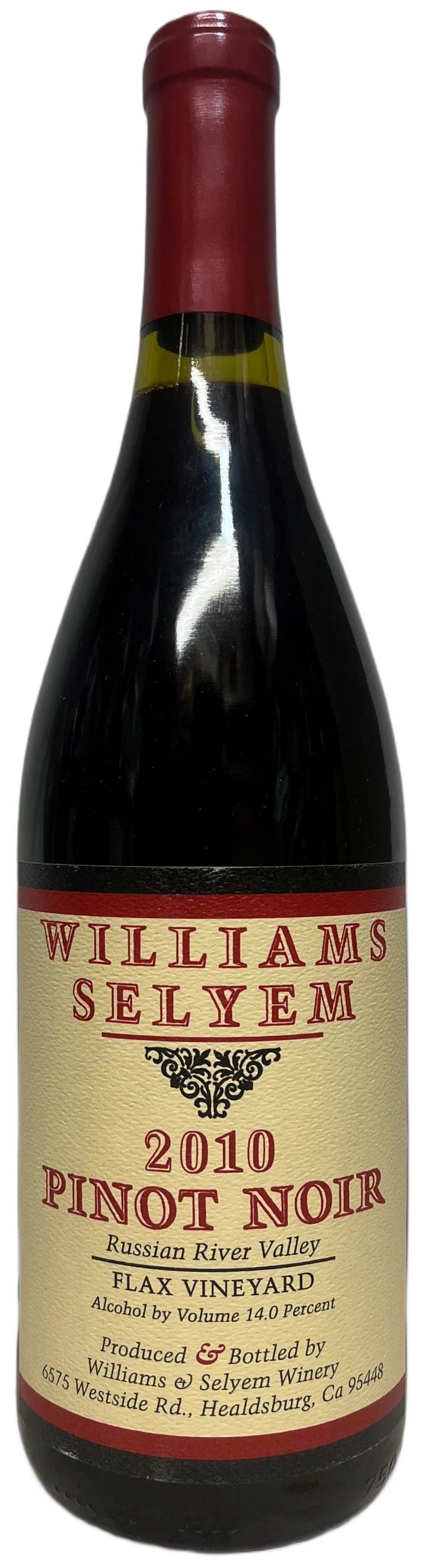 2010 Williams Selyem Flax Vineyard Pinot Noir