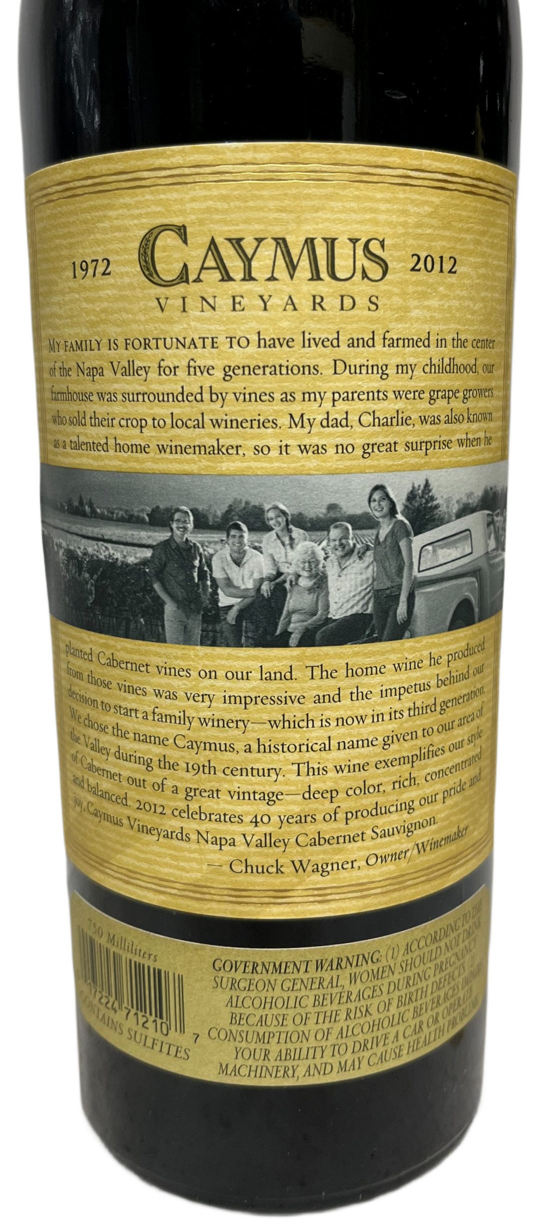 2012 Caymus Napa Valley Cabernet Sauvignon
