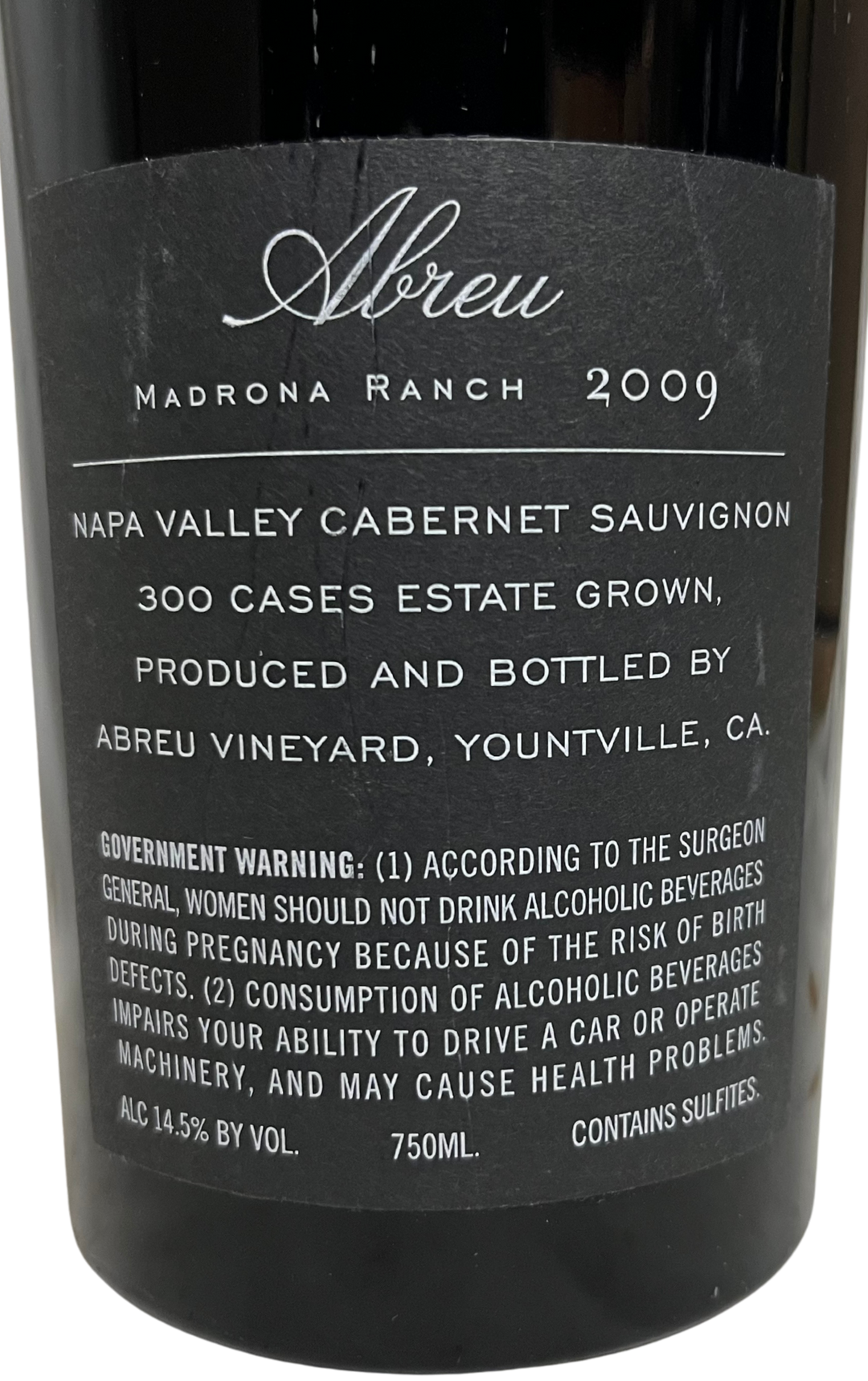 2009 Abreu Madrona Ranch Cabernet