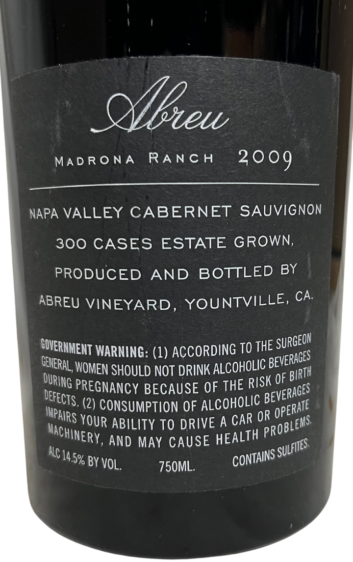 2009 Abreu Madrona Ranch Cabernet