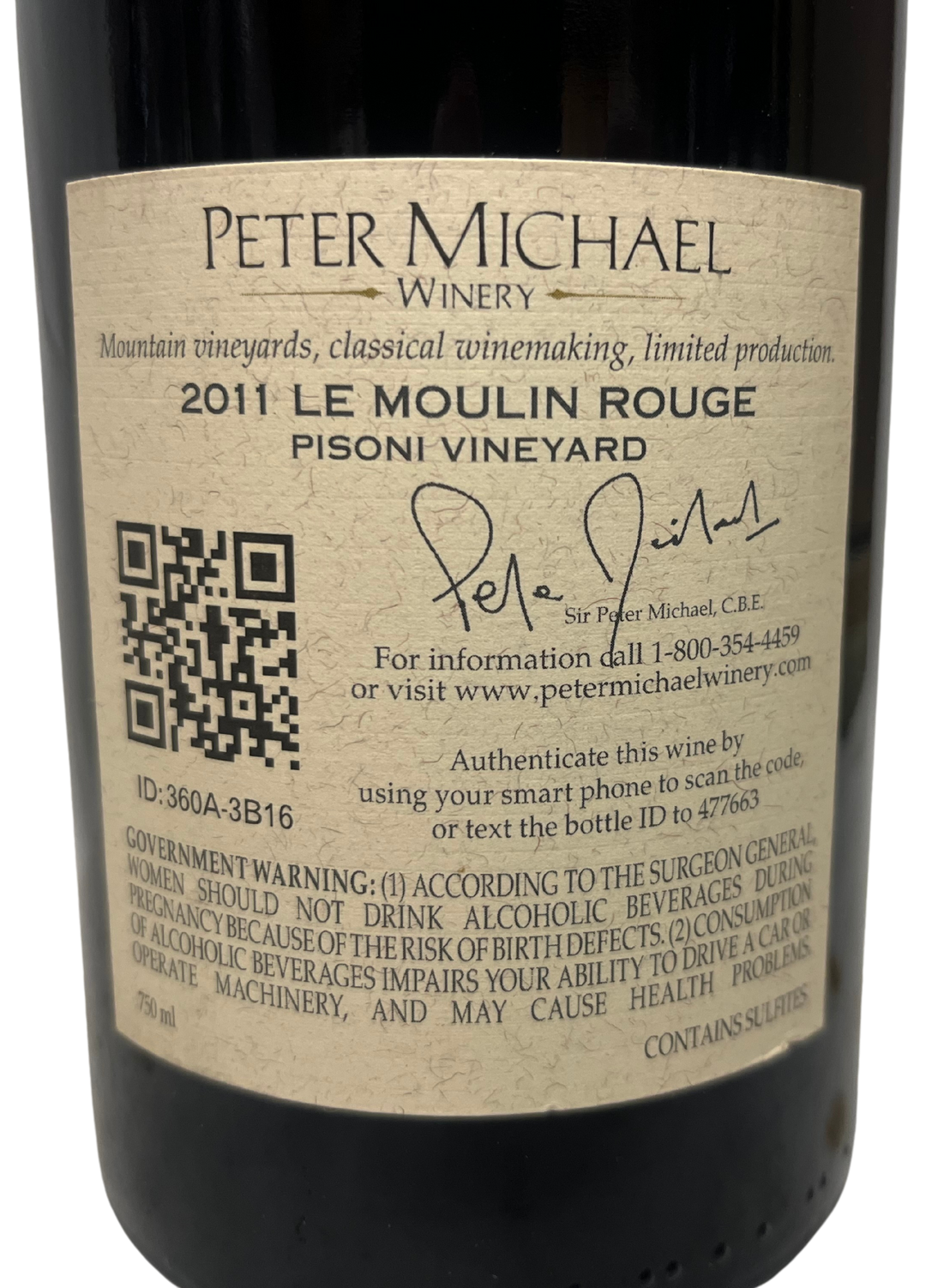 2011 Peter Michael Winery le Moulin Rouge Pinot Noir